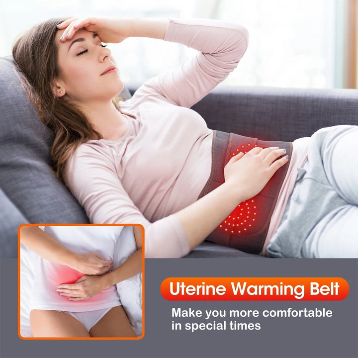 "Heizbare Lendenwirbelstütze mit Massagefunktion für Rückenschmerzen, thermoaktiv, einstellbare Wärmetherapie, gesundheitsför