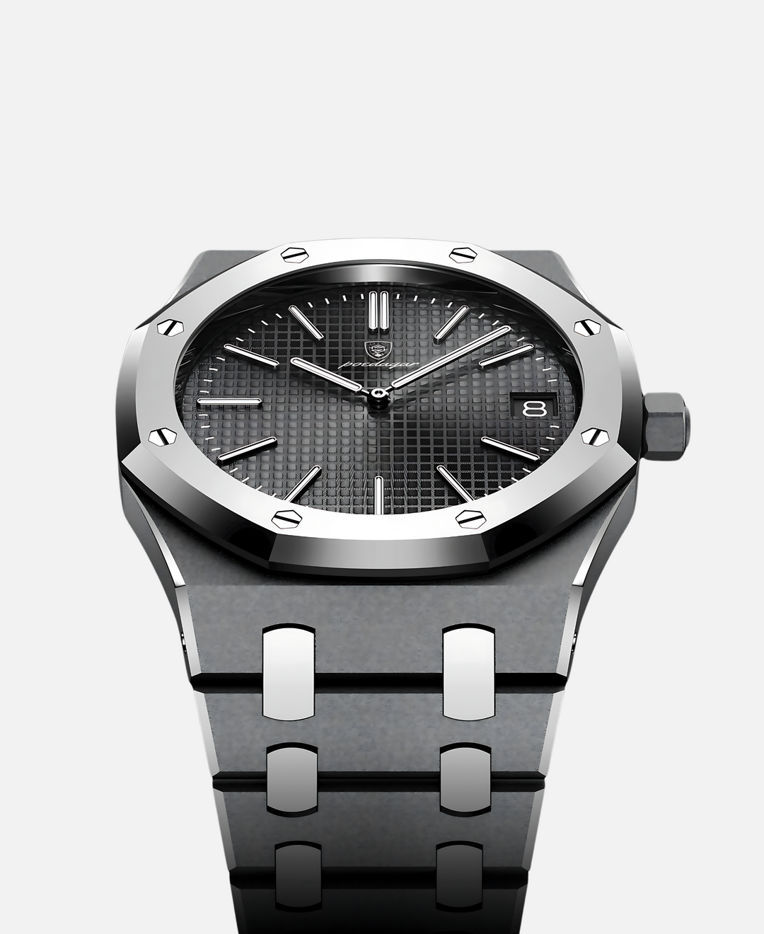 Herren Armbanduhr mit 41mm Edelstahlgehäuse, zeitlos elegant, minimalistisches Design, präzises Quarzwerk, stilvolles Zifferb