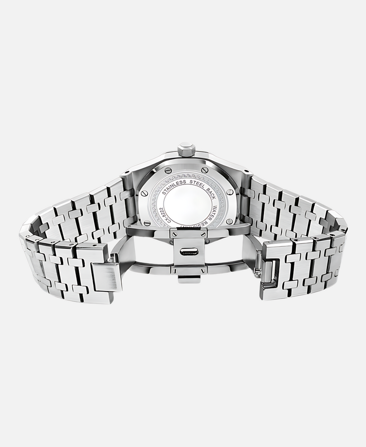 Herren Armbanduhr mit 41mm Edelstahlgehäuse, zeitlos elegant, minimalistisches Design, präzises Quarzwerk, stilvolles Zifferb