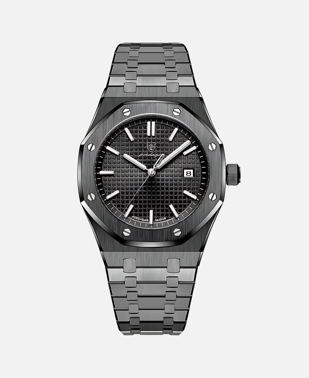 Herren Armbanduhr mit 41mm Edelstahlgehäuse, zeitlos elegant, minimalistisches Design, präzises Quarzwerk, stilvolles Zifferb