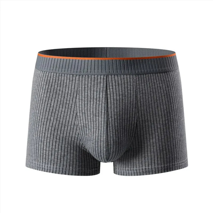 "Herren Baumwoll-Boxershorts, atmungsaktiv, antibakteriell, gestreiftes Muster, komfortabel, elastisch, perfekter Sitz"