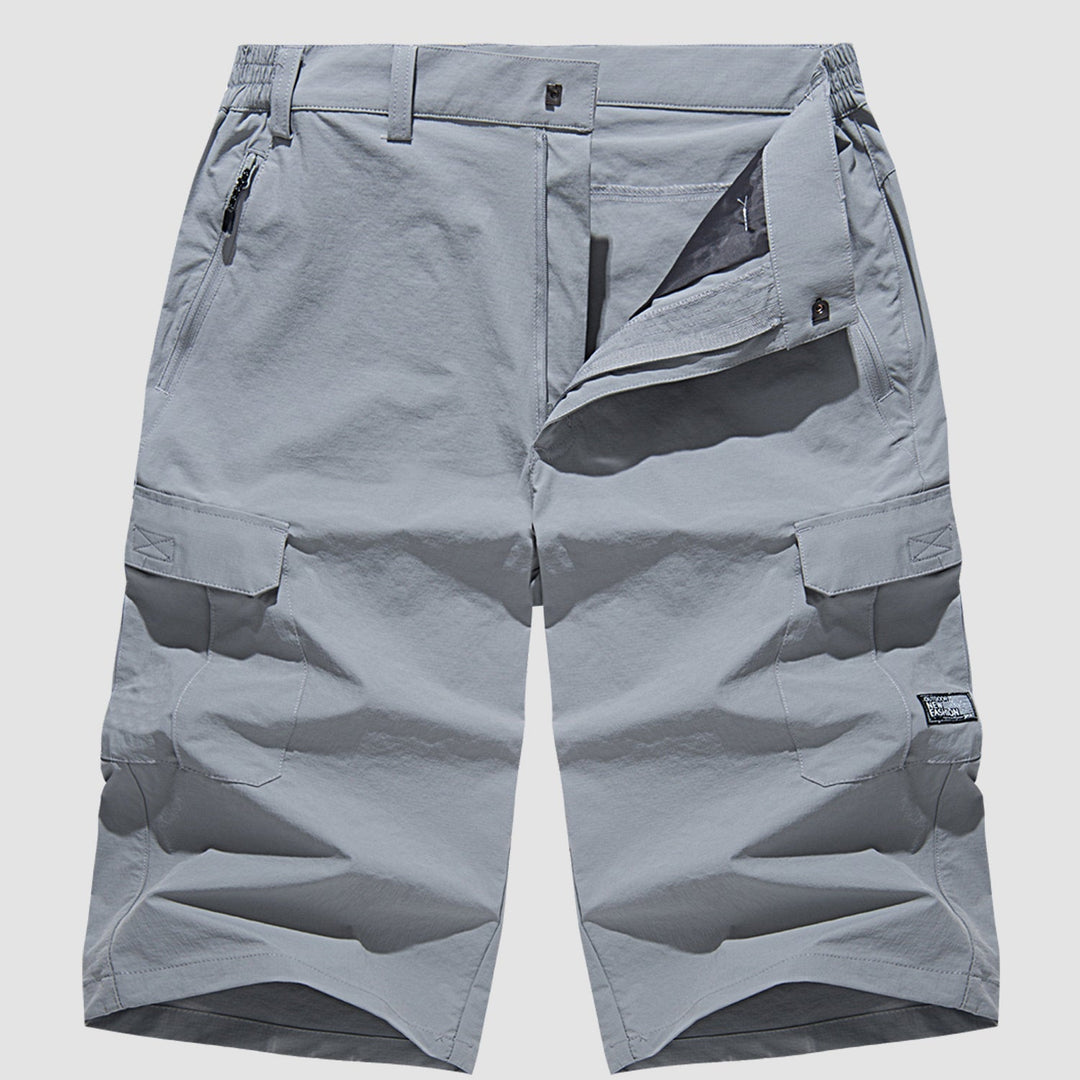 "Herren Cargo Shorts, robust und bequem, mit vielen Taschen, ideal für Outdoor-Abenteuer und Sommeraktivitäten."