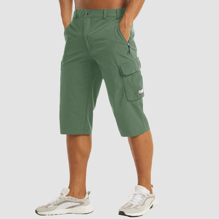 "Herren Cargo Shorts, robust und bequem, mit vielen Taschen, ideal für Outdoor-Abenteuer und Sommeraktivitäten."