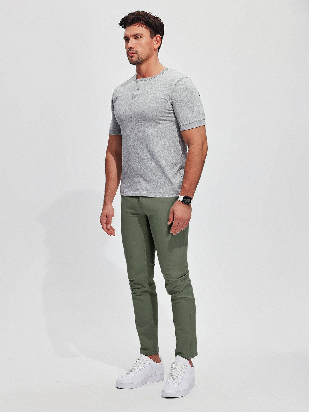 "Herren-Chino-Hose aus Baumwoll-Mix, Stretch, pflegeleicht, stilvoll, moderne Passform, für Alltag und Freizeit"