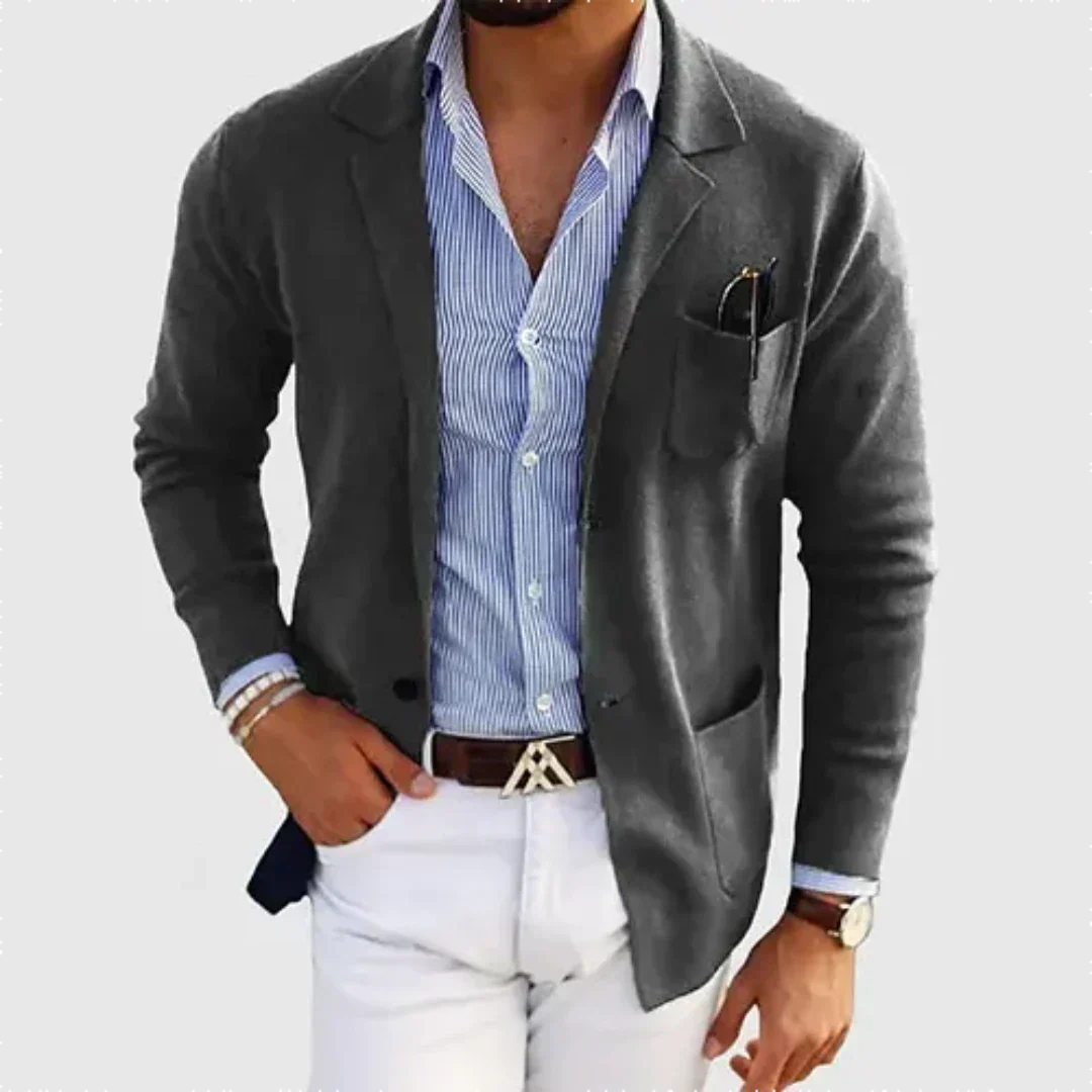 "Herren Lässiger Blazer, stilvoller Look, wärmender Komfort, lockerer Schnitt, vielseitig kombinierbar, elegantes Design"