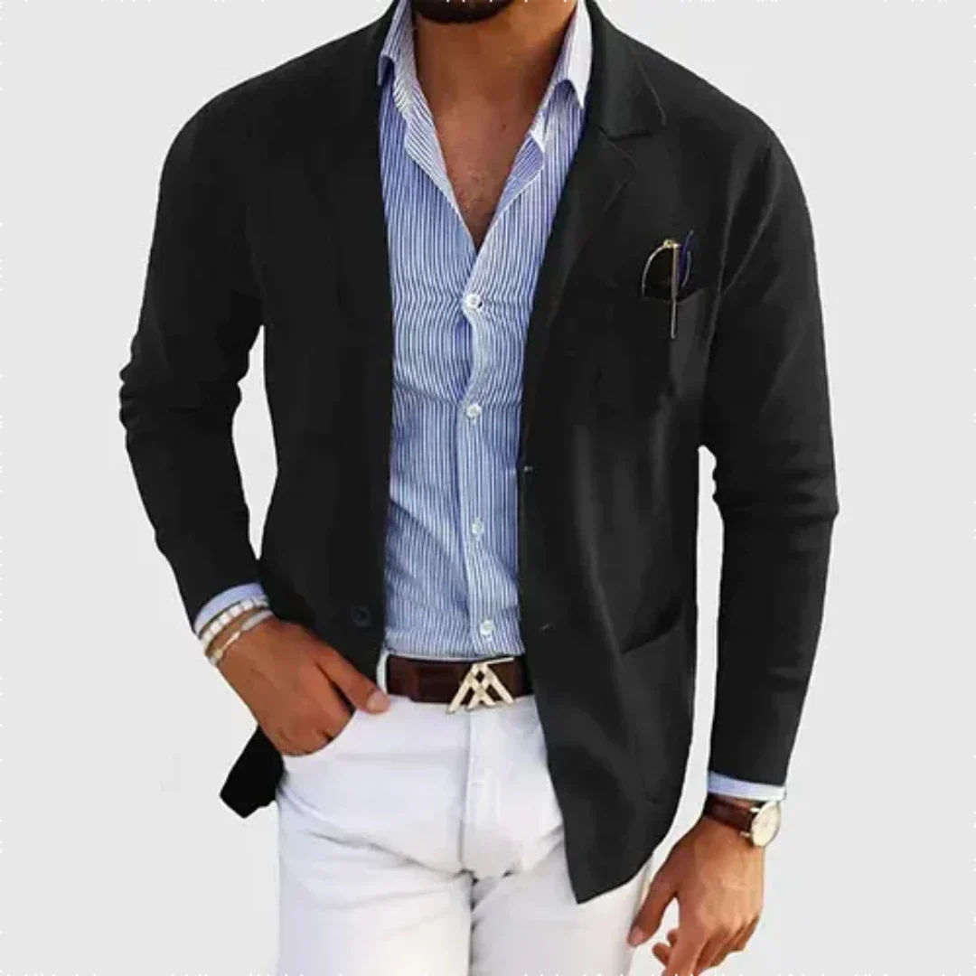 "Herren Lässiger Blazer, stilvoller Look, wärmender Komfort, lockerer Schnitt, vielseitig kombinierbar, elegantes Design"