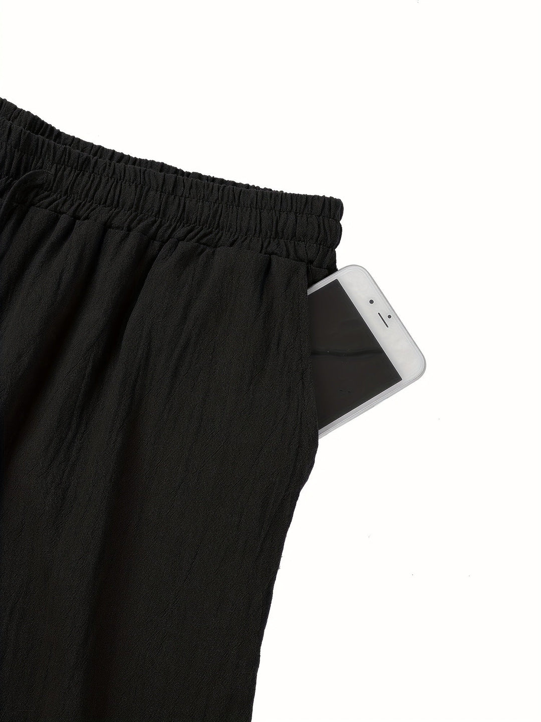 "Herren Leinenhosen groß, atmungsaktiv, beige, mit elastischem Bund, modisch und komfortabel für Freizeit"