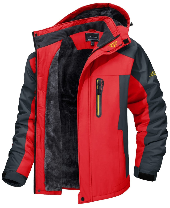 "Herren Outdoor Jacke in Armeegrün, wind- und wasserdicht, ideal für jedes Wetter, modernes Design, vielseitig einsetzbar"