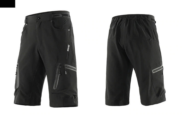 "Herren Outdoor Radhose, atmungsaktiv, elastischer Bund, Reißverschlusstaschen, ideal für Radfahren und Outdoor-Abenteuer."