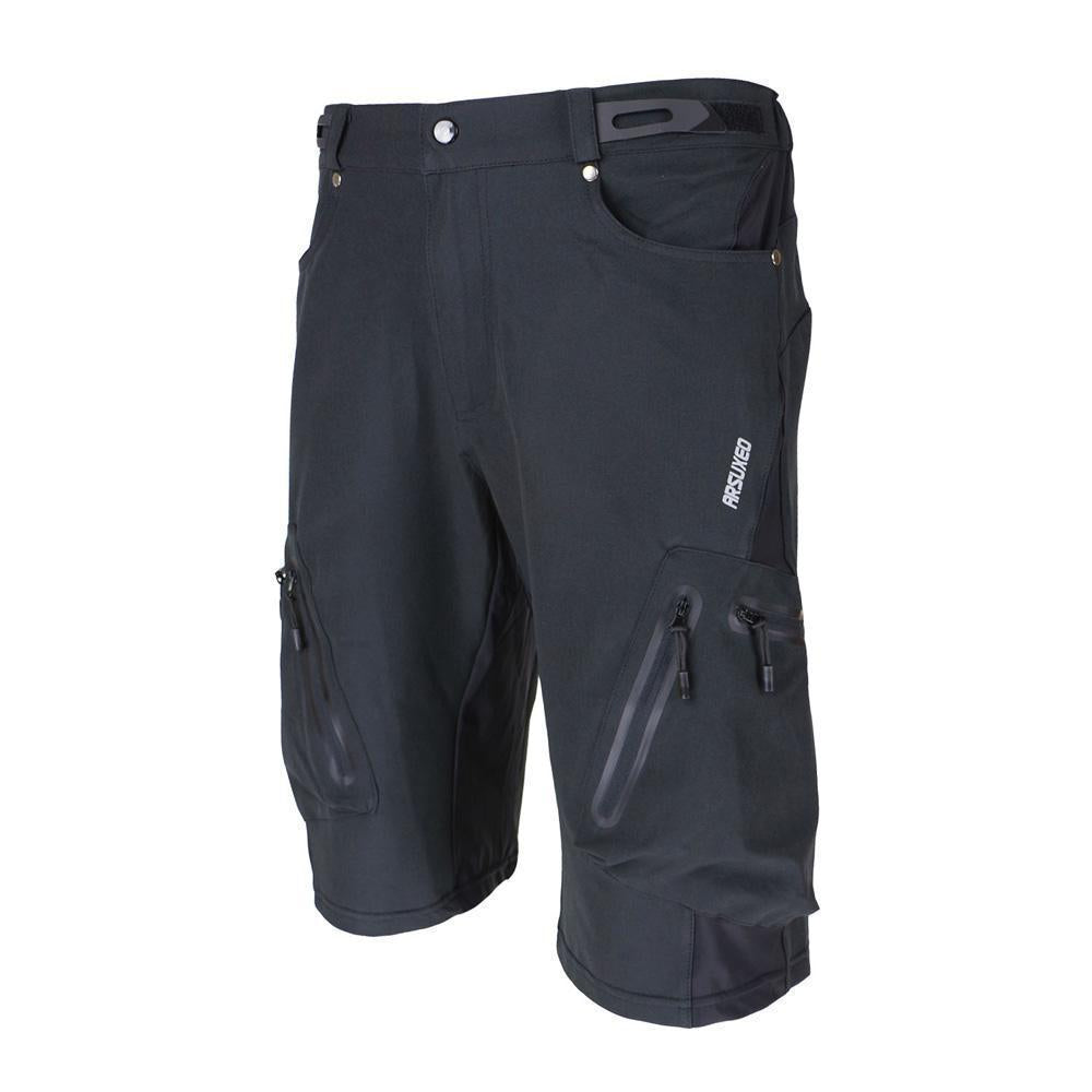 "Herren Outdoor Radhose, atmungsaktiv, elastischer Bund, Reißverschlusstaschen, ideal für Radfahren und Outdoor-Abenteuer."