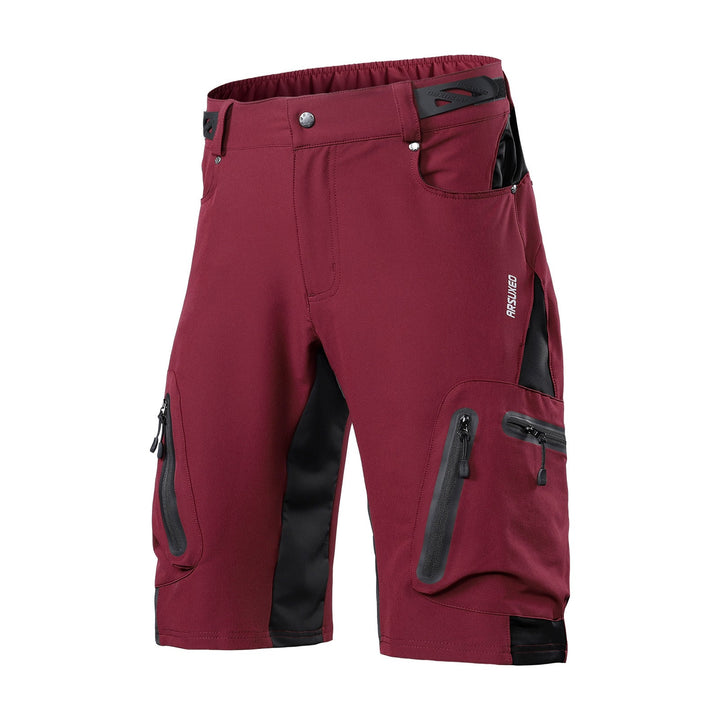 "Herren Outdoor Radhose, atmungsaktiv, elastischer Bund, Reißverschlusstaschen, ideal für Radfahren und Outdoor-Abenteuer."