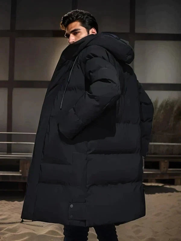 Herren Parka: langer, wasserdichter und wärmender Mantel, ideal für kalte Tage, stilvoll und vielseitig einsetzbar.