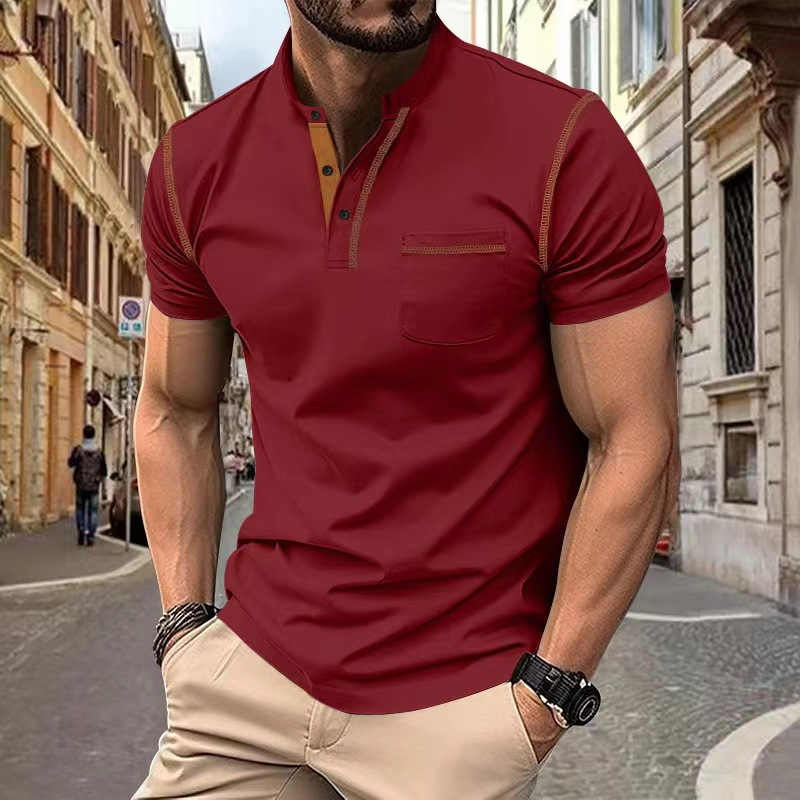 "Herren Polo in elegantem Design, zeitloser Schnitt, navyblau, kurzärmelig, perfekt für Freizeit und spezielle Anlässe"