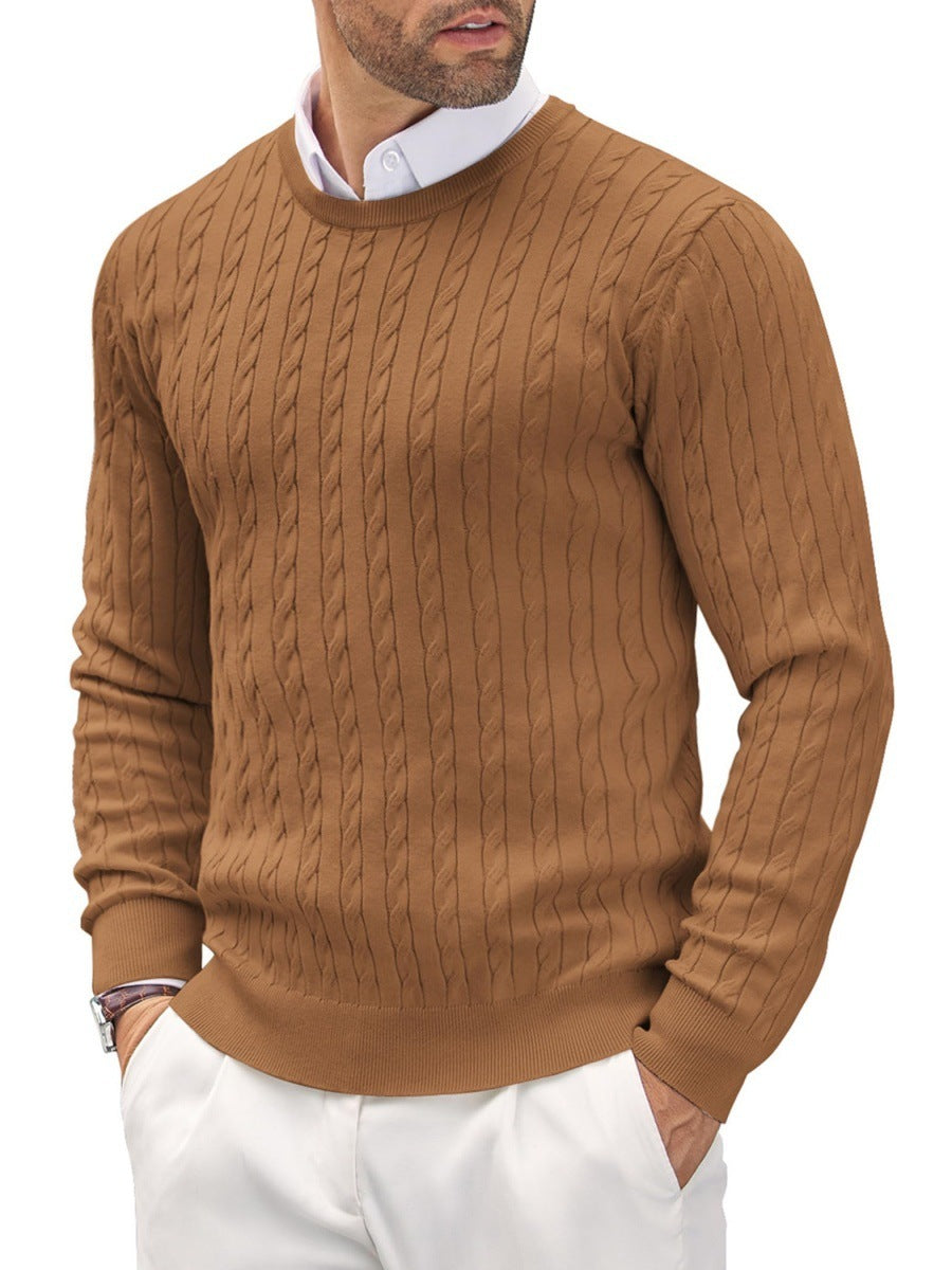 "Herren Slim Fit Pullover, Feinstrick, modern, bequem, elegante Passform, Rundhalsausschnitt, atmungsaktive Baumwolle."