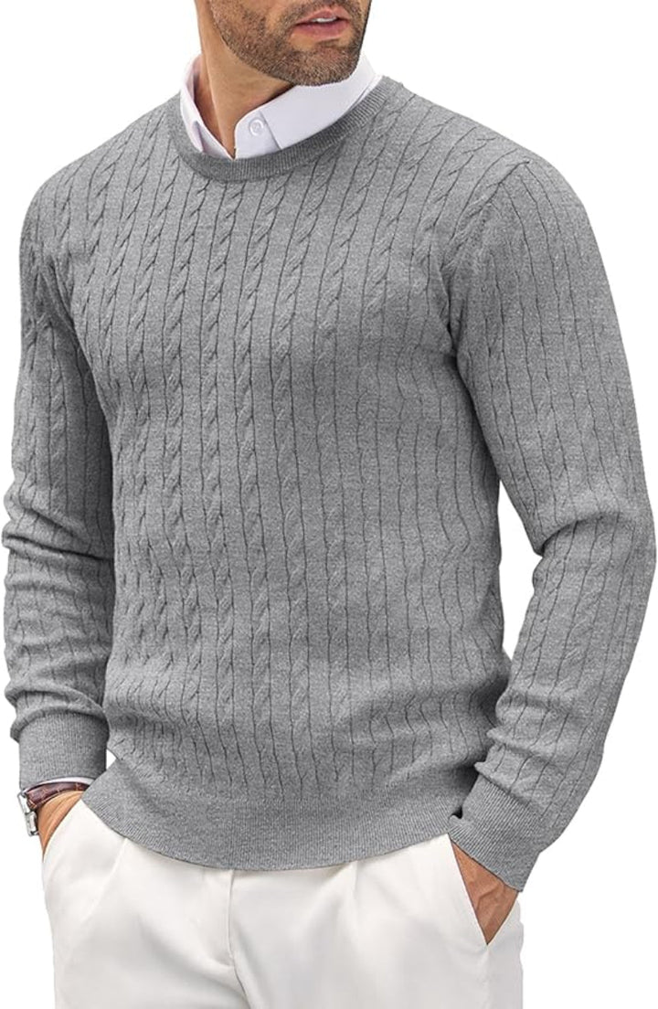"Herren Slim Fit Pullover, Feinstrick, modern, bequem, elegante Passform, Rundhalsausschnitt, atmungsaktive Baumwolle."