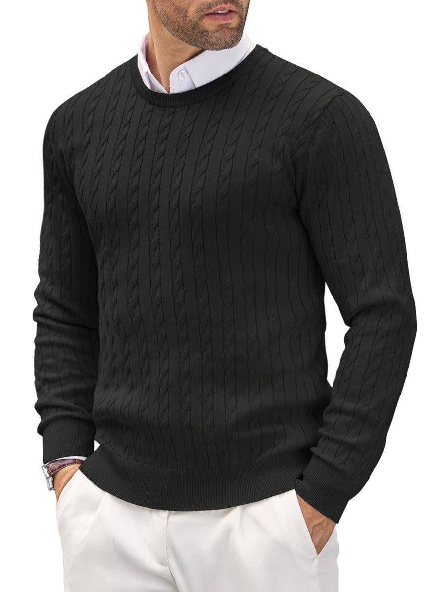 "Herren Slim Fit Pullover, Feinstrick, modern, bequem, elegante Passform, Rundhalsausschnitt, atmungsaktive Baumwolle."