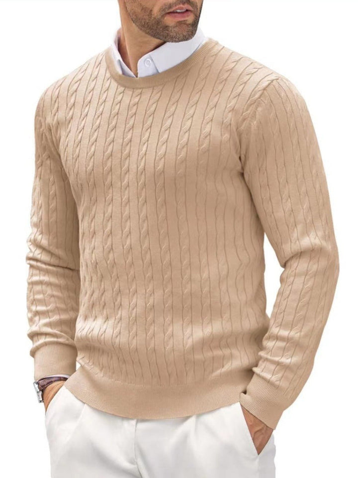 "Herren Slim Fit Pullover, Feinstrick, modern, bequem, elegante Passform, Rundhalsausschnitt, atmungsaktive Baumwolle."