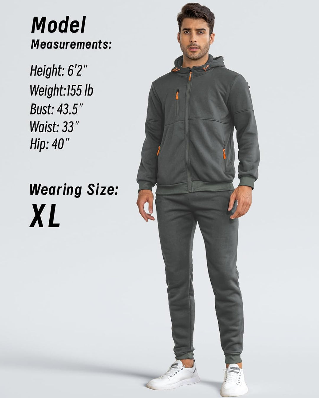 "Herren Slim-Fit-Trainingsanzug atmungsaktiv, dunkelblau, Vorderansicht, stilvoller Look, leichtes Material für Sport & Freiz