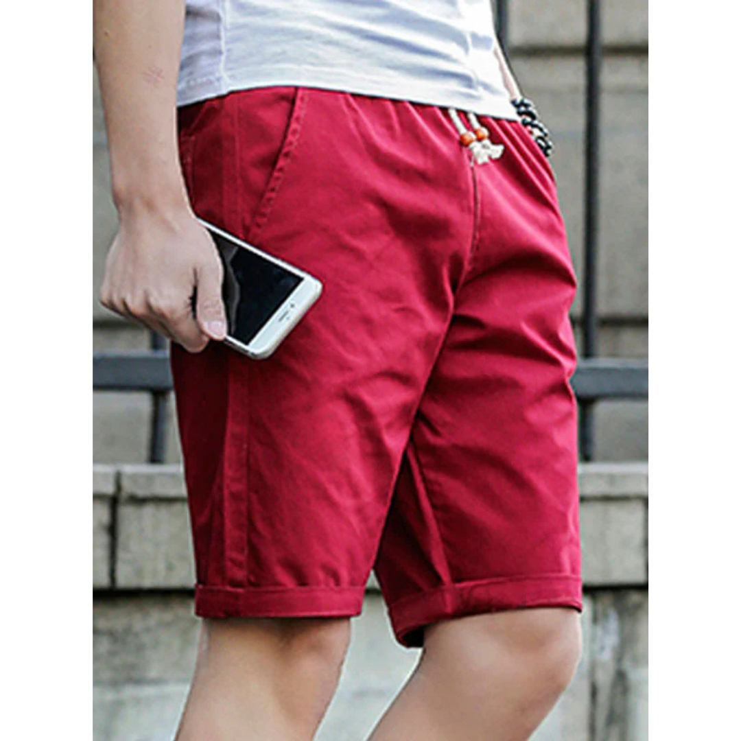 "Herren Sommershorts, atmungsaktiv, locker geschnitten; ideal für Freizeit. Perfekt für warme Tage, mit praktischen Taschen."