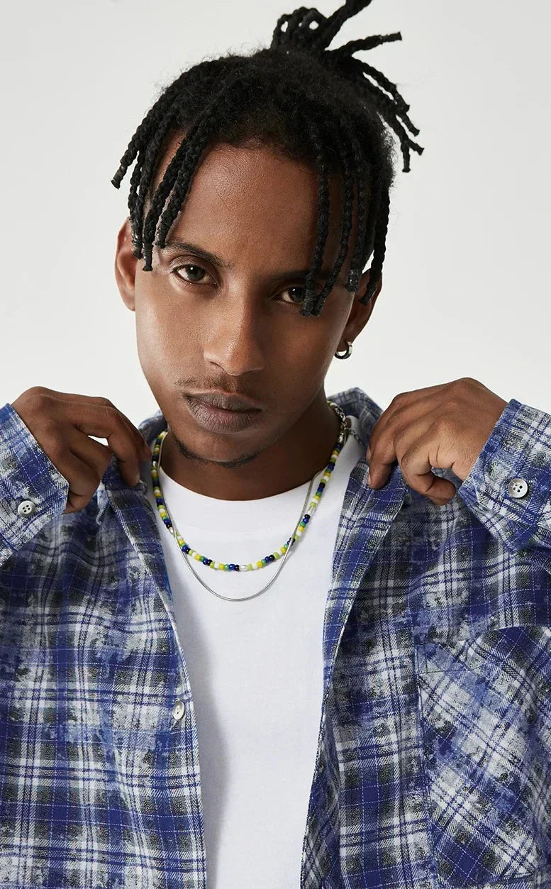 "Herren Übergrößen Kariertes Hemd aus weicher Baumwolle in klassischem Karomuster, ideale Passform für Komfort im Alltag"