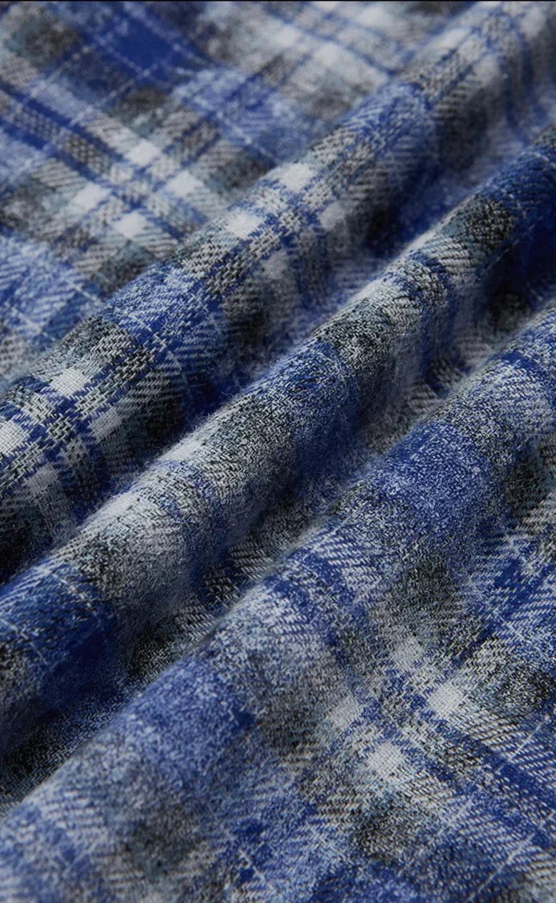 "Herren Übergrößen Kariertes Hemd aus weicher Baumwolle in klassischem Karomuster, ideale Passform für Komfort im Alltag"