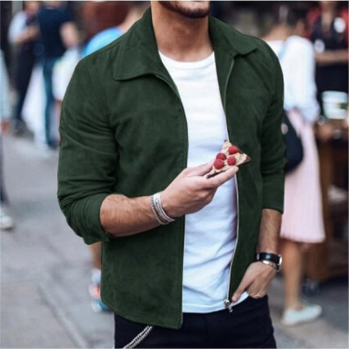 "Herrenjacke mit Reißverschluss, stilvoll, praktisch, vielseitig tragbar für alle Jahreszeiten, bequem mit dezentem Design."