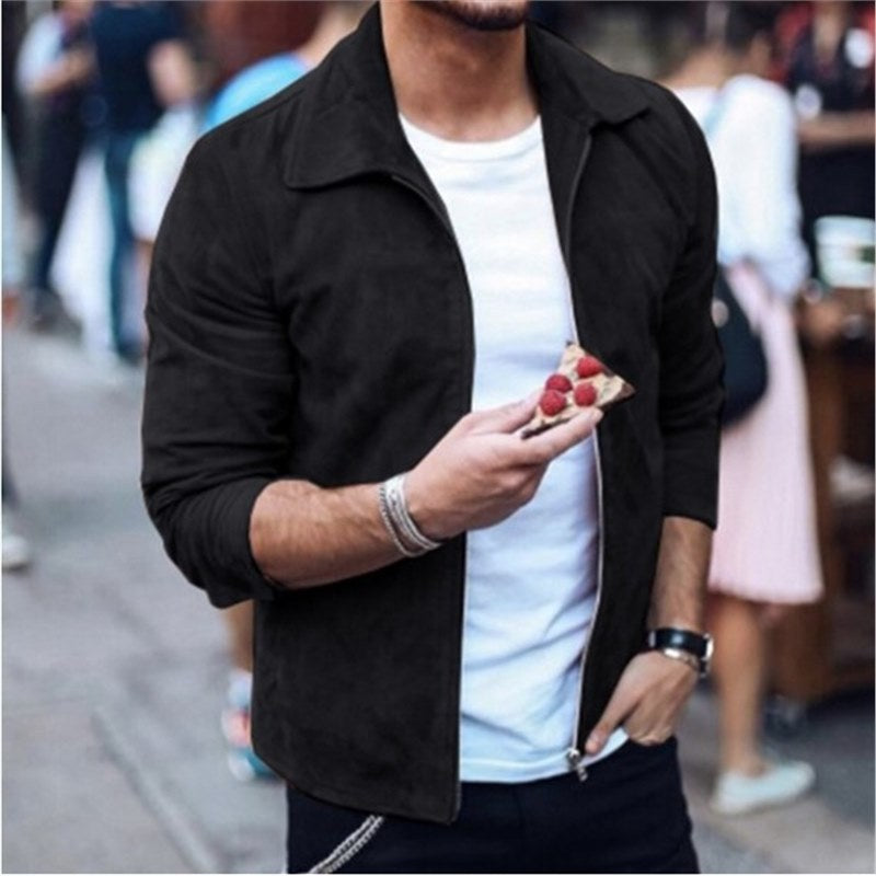 "Herrenjacke mit Reißverschluss, stilvoll, praktisch, vielseitig tragbar für alle Jahreszeiten, bequem mit dezentem Design."