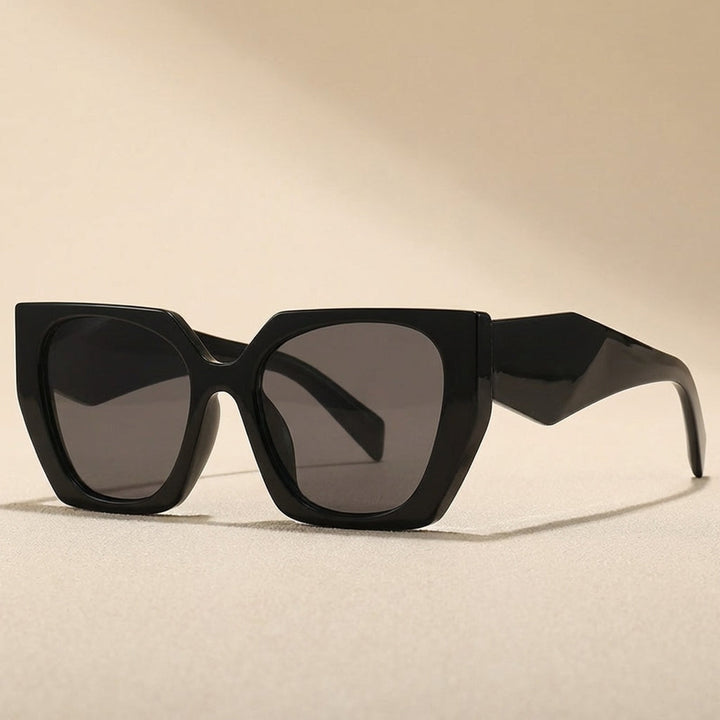 Women's geometric oversized cat eye sunglasses, delivering full UV400 sun protection for beach or party.