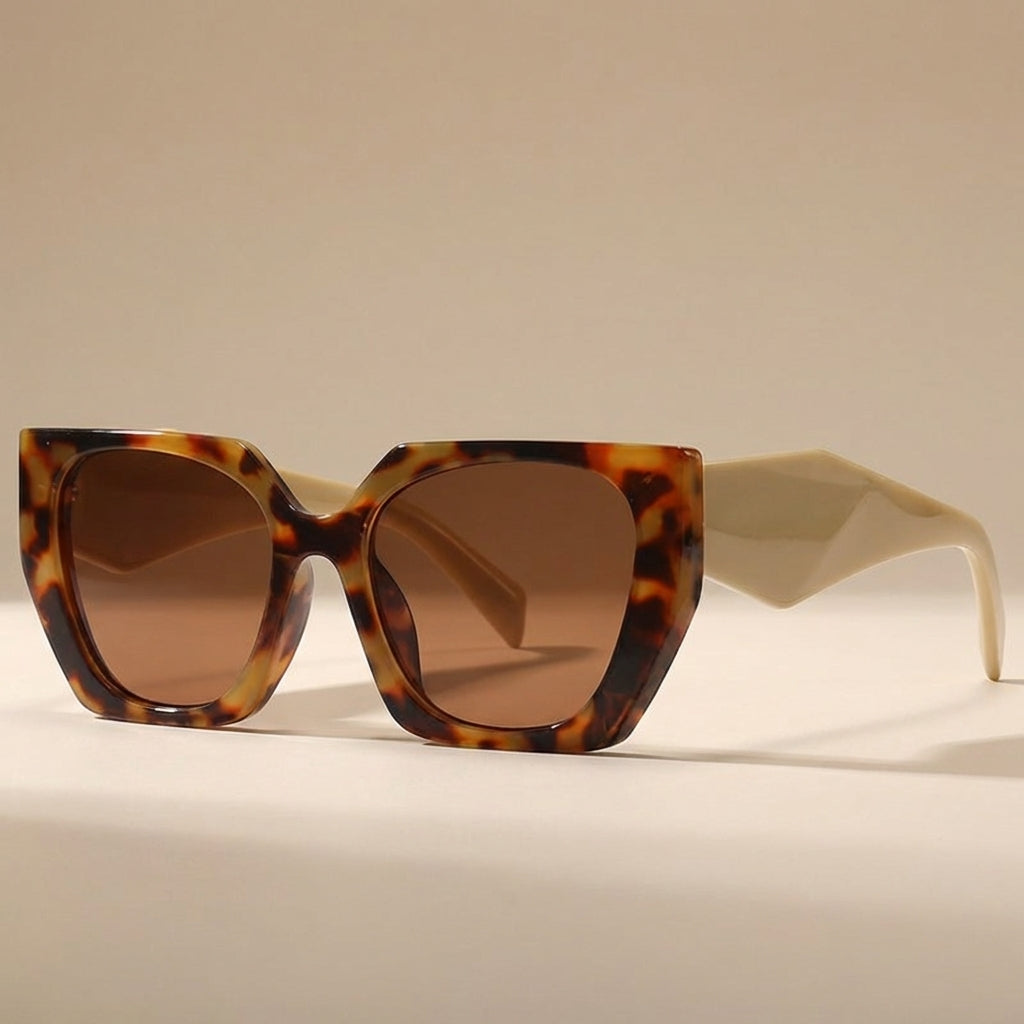 Bold oversized cat eye frames for women, geometric style with UV400 protection for a chic accessory.