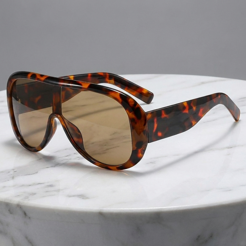 Women's modern pilot sunglasses, offering superior UV400 protection, a lightweight & elegant accessory.