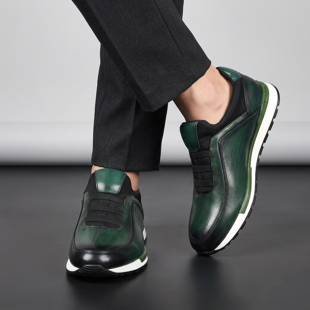 Men's velour leather brogue shoes for dress or casual wear, versatile footwear.