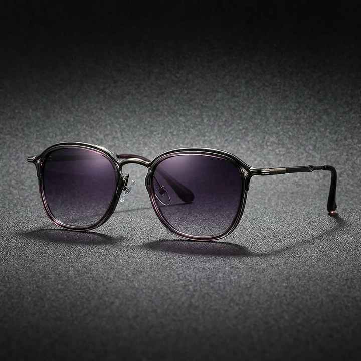 Silver Elvian round sunglasses, anti-glare & UV protective eyewear for all genders.