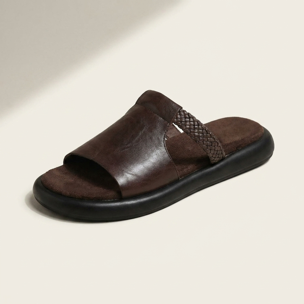 Ladies' Palermo open-toe flats, comfortable slip-on shoes for casual summer versatility.