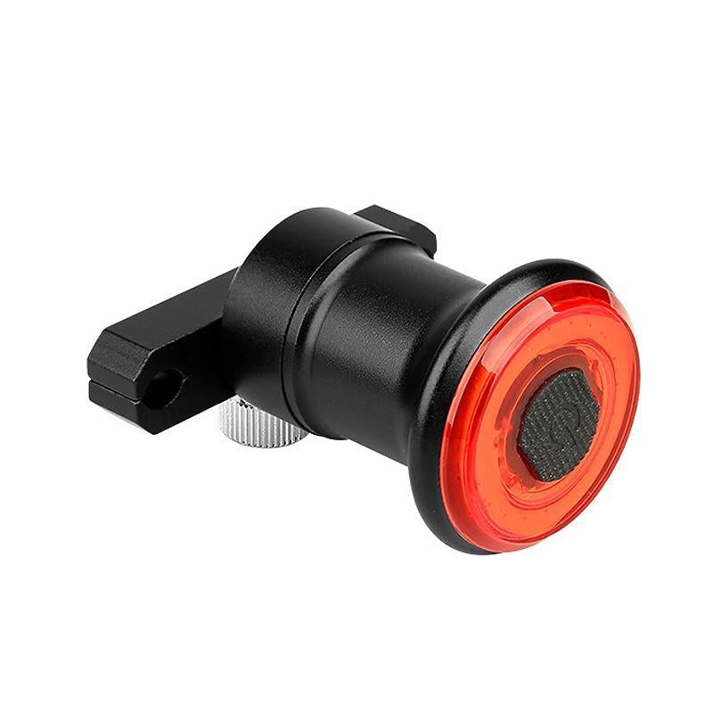 "Hochhelles USB-Rücklicht aus Aluminium mit LED-COB und EnSca-Linse, kompakt und wetterfest für Fahrräder."