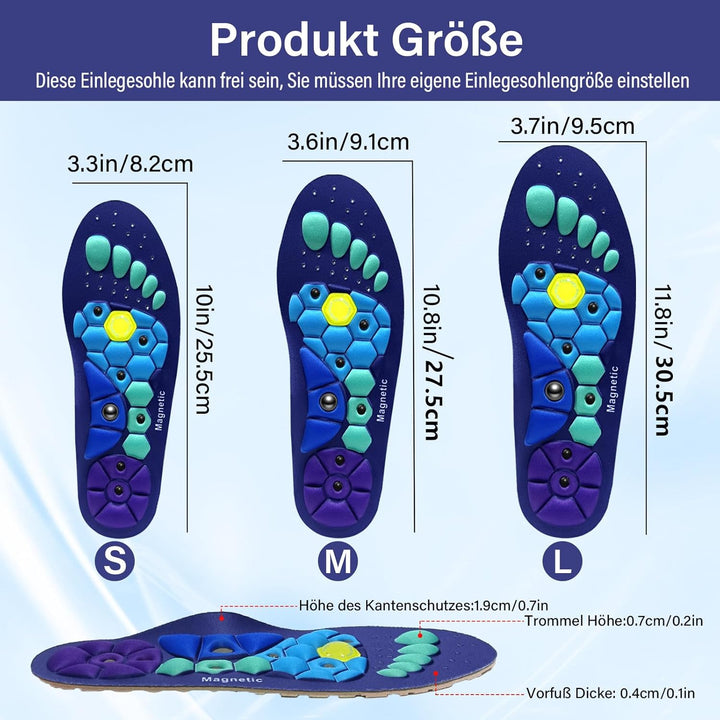 "Hochwertige Einlegesohlen für Damen, fördern Gewichtsabnahme, mit Akupressur für Komfort und verbesserte Blutzirkulation."