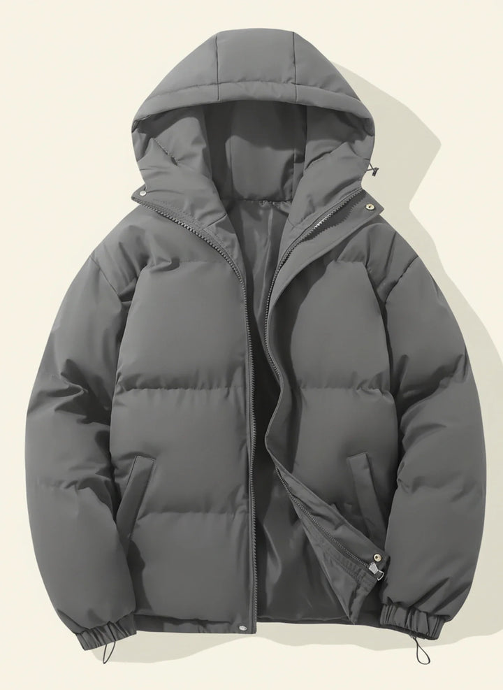 Stay warm in this women's hooded puffer jacket, a cozy and stylish winter coat for ladies.