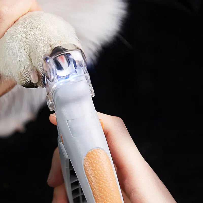 "Hund Nagelknipser mit Schnellsensor, ergonomisches Design, Edelstahl, sicher und schmerzfrei, für präzise Krallenpflege"