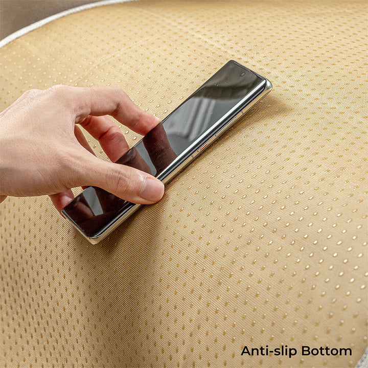 Antimicrobial ice silk sofa cover with a unique geometric pattern, combining hygiene with modern aesthetics.