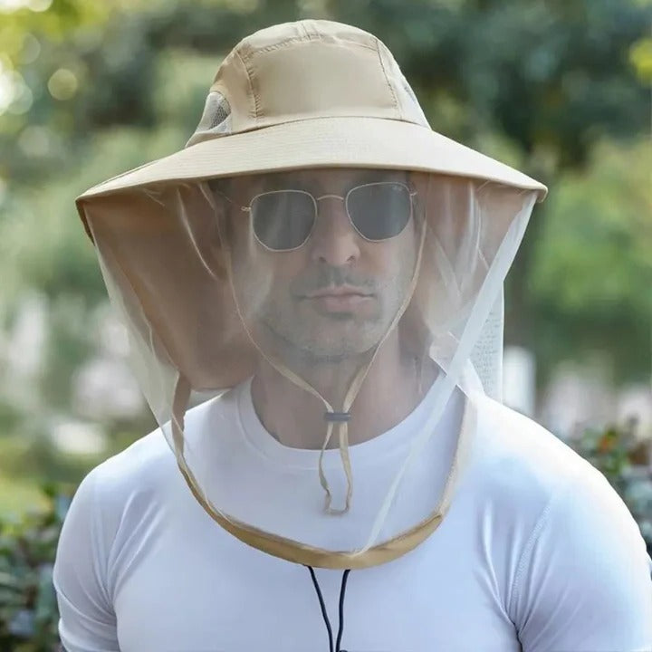 Hiking sun hat: wide brim, neck flap, UV protection. Unisex, quick-dry, perfect for all outdoor adventures & travel.