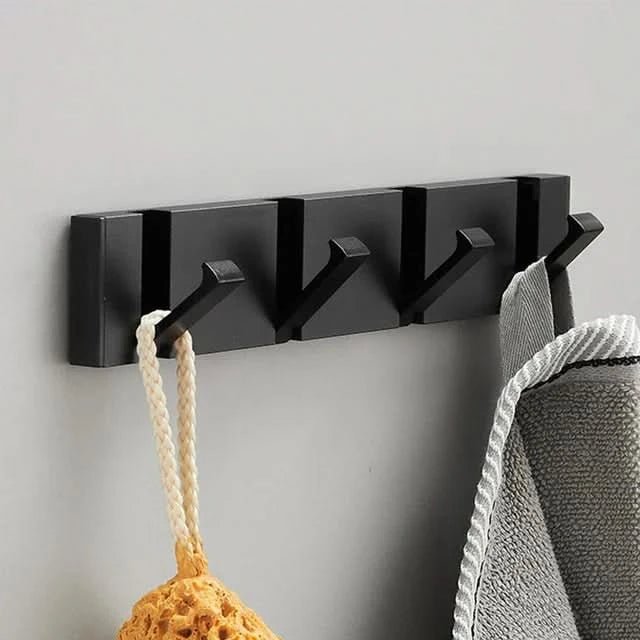 Sturdy aluminum folding wall hook for entryway coats, bags. Modern, space-saving, & easy install.