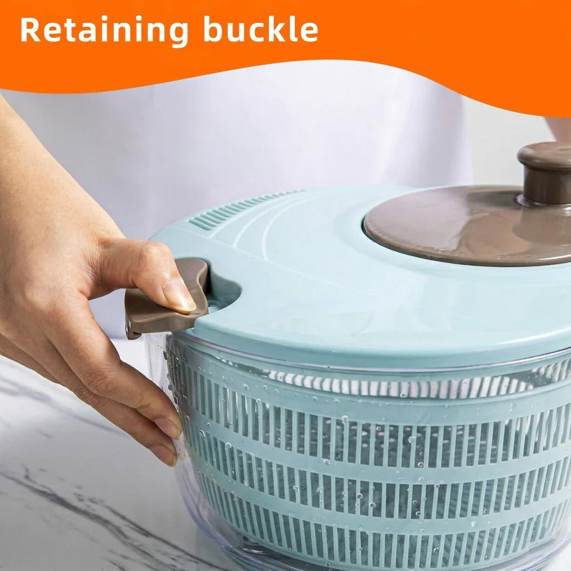 Greens washer and dryer with non-slip base, a large capacity salad spinner for all your produce.