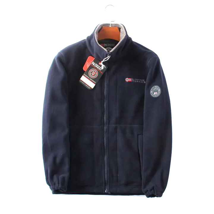 Men's stylish full-zip jacket displayed, highlighting cozy comfort and everyday warmth for fall & winter.