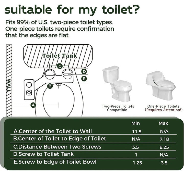 Unisex cold water bidet attachment: dual nozzle, self-cleaning for superior personal hygiene. Non-electric & easy to install.