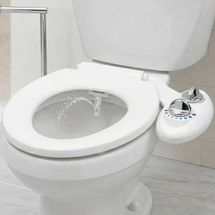 Unisex single nozzle bidet toilet attachment for enhanced hygiene. Adjustable pressure, non-electric, easy install.
