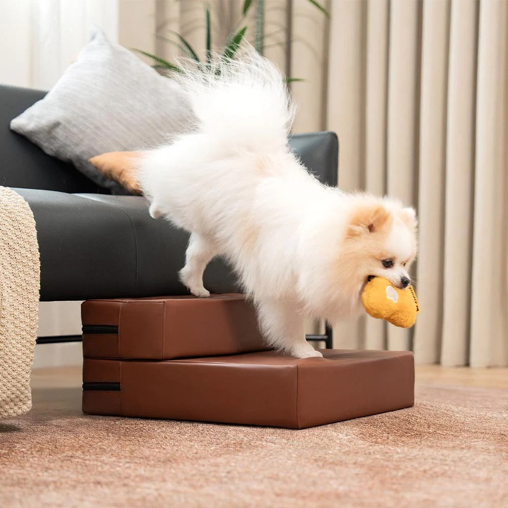 Waterproof PU Leather Pet Stairs with Versatile Multi-Level Design