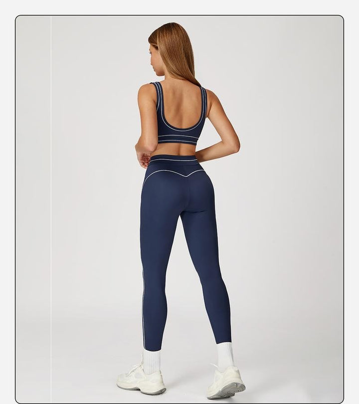 High-waisted sculpting leggings & sports bra, women's two-piece active set, perfect for gym wear & yoga.