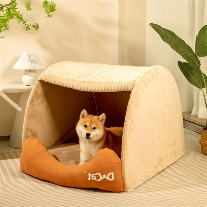 Kuscheliges Hundehöhlen-Zeltbett - Weich & Warm