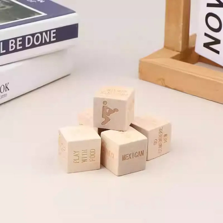 Holz Datenacht Würfelset - Romantik Spiel