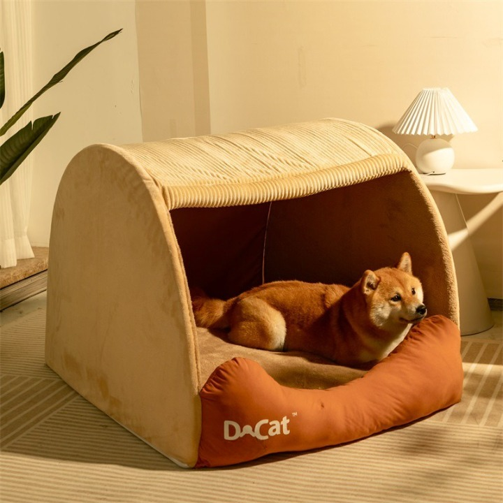 Kuscheliges Hundehöhlen-Zeltbett - Weich & Warm