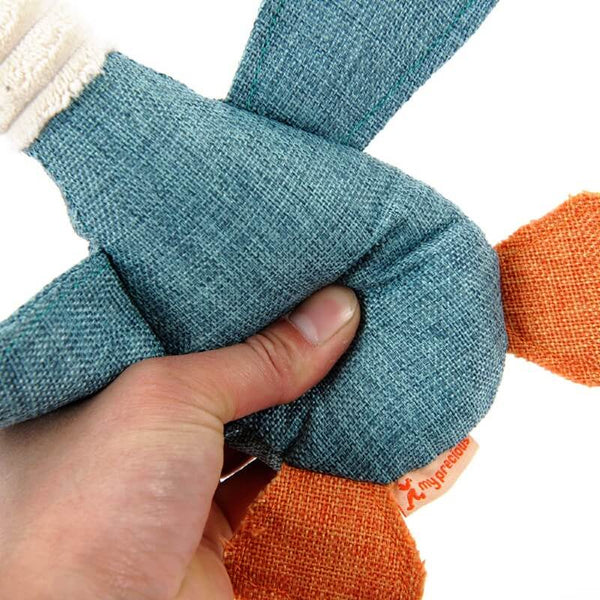 Indestructible plush goose dog toy for aggressive chewers, a durable pet supply.